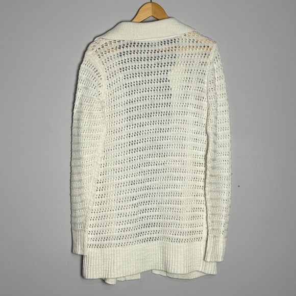 CAbi Open Stitch Cardigan White - Picture 5 of 7